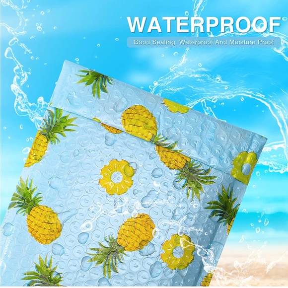 8 Count 8.5” X 12”  Pineapple Bubble Mailers, Shipping Supplies, PRICE IS FIRM - Picture 2 of 5